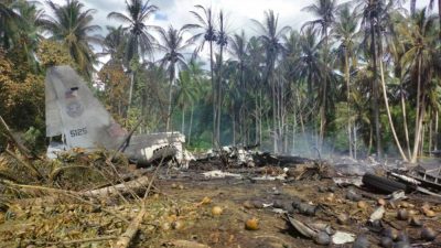 فلپائن میں فوجی طیارہ گرکر تباہ، 17 افراد ہلاک،40 زخمی